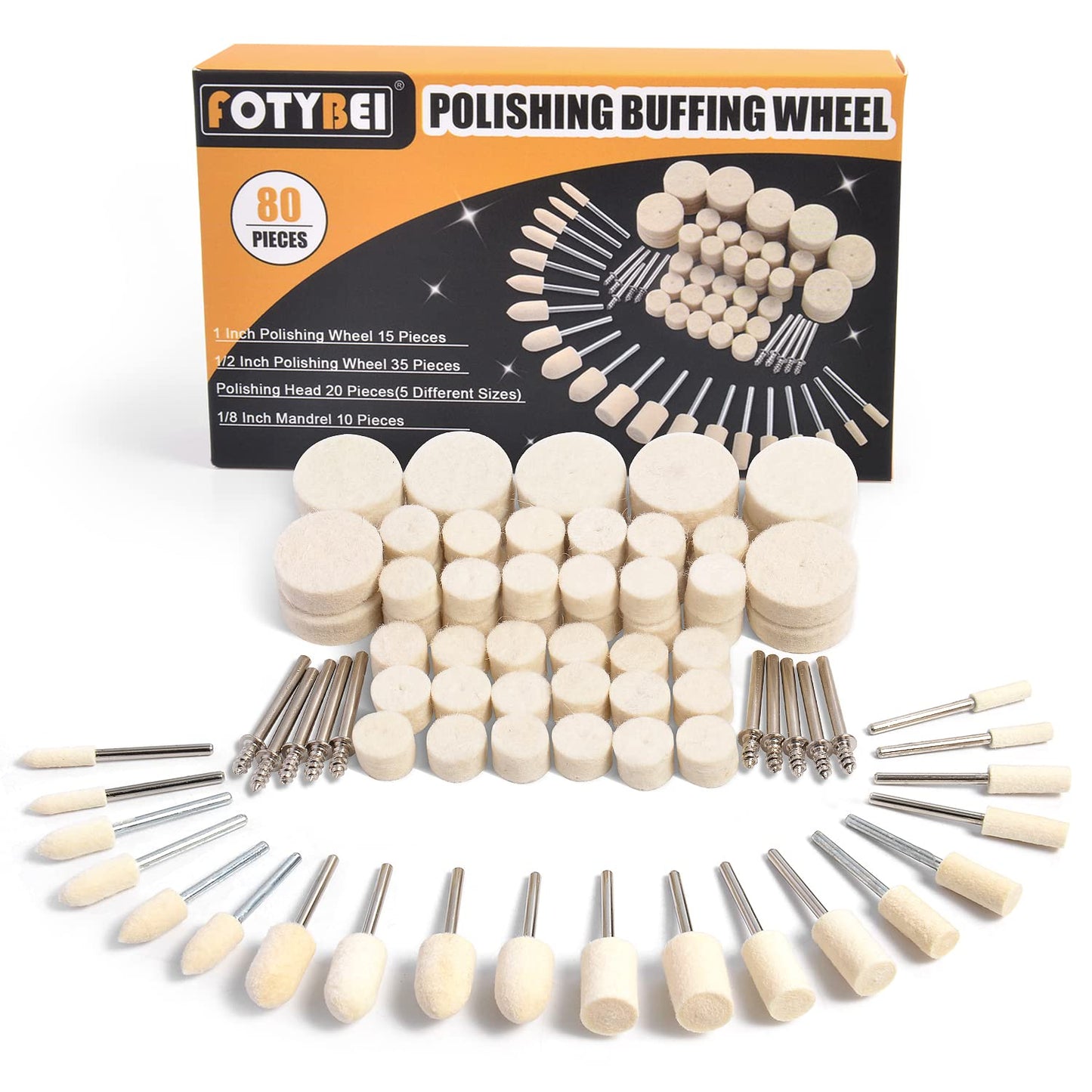 Polishing Buffing Wheel Wool (80PCS)