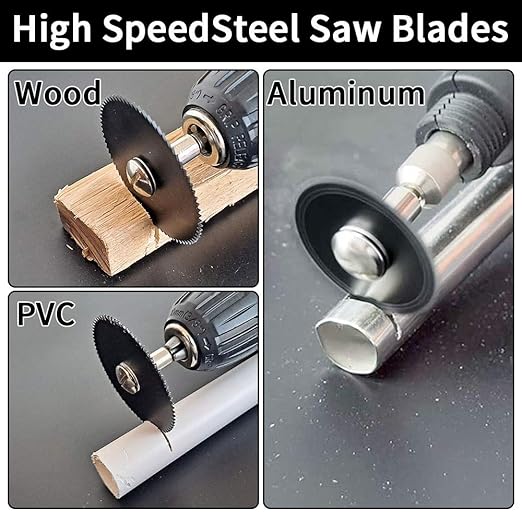 Cutting Discs for Dremel Rotary Tool, 3 Different Saw Blades to Meet Your Different Needs, Cutting Wheel Set Can Cutting Wood/Metal/Plastic/Glass/Stone and Make DIY Craft