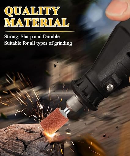 Sanding Bits for Dremel Rotary Tool, Grinding Stone Sanding Drill Bits with 1/8" Shank, Aluminium Oxide Tough Enough to Metal Rust Removal/Smoothing/Sharpening, Different Shape Meet More Needs, 42Pcs