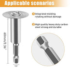 FOTYBEl Cutting Wheel for Drill, Rotary Tool Cutting Discs with 6pcs Steel Saw Blades, 1pc 1/4" Hex Short Shank, Power Rotary Tool Accessories for Cutting PVC Pipe Wood Plastic Soft Metal