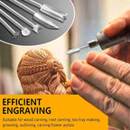 Wood Carving Drill Bits Set Compatible with Dremel Rotary Tool 5 Different Engraving Drill Accessories Bit Wood Grinding Woodworking Tool with 3mm Shank for DIY Carving Drilling Micro Sculpture