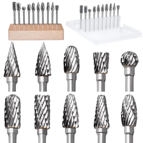 Carbide Burr Bits w/ Beech Holder