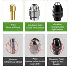 Drill Chuck Collet Set for Dremel, 15PCS Chuck Collet Kit, 0.8-3.2mm Shank Replacement 4486 Rotary Tool Keyless Quick Change Chuck Accessory with Replacement 4485 Brass Collet Metal Nut