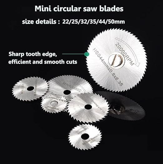 Cutting Wheel Set for Dremel Rotary Tool, HSS Circular Saw Blades, Resin Cutting Discs, 545 Diamond Cutting Wheel, Accessories Cutting Discs with 1/8" Shank for Wood Glass Plastic Stone Metalwith
