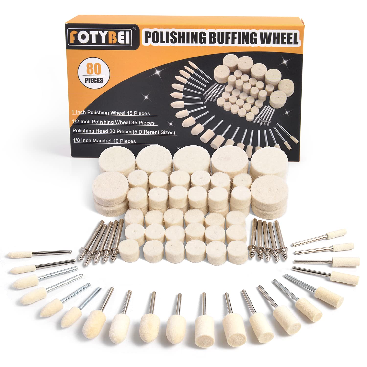 Polishing Buffing Wheel Wool (80PCS)