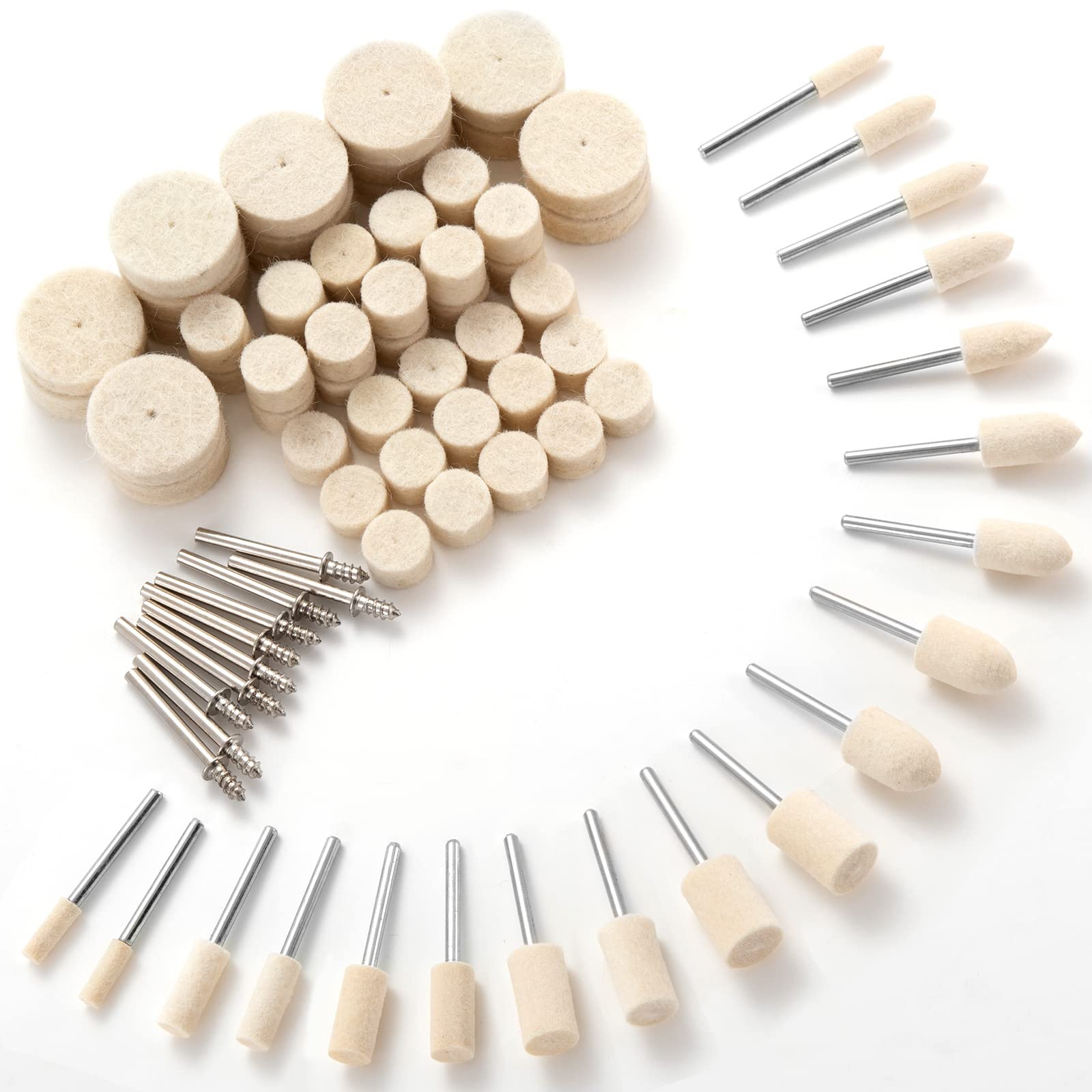 Felt Polishing Wheel Set (80Pcs)