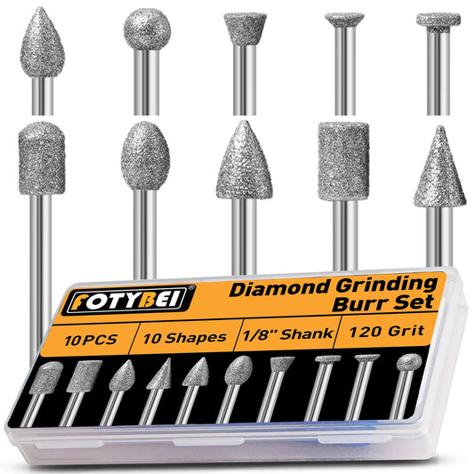 Diamond Grinding Burr Bits (10PCS)