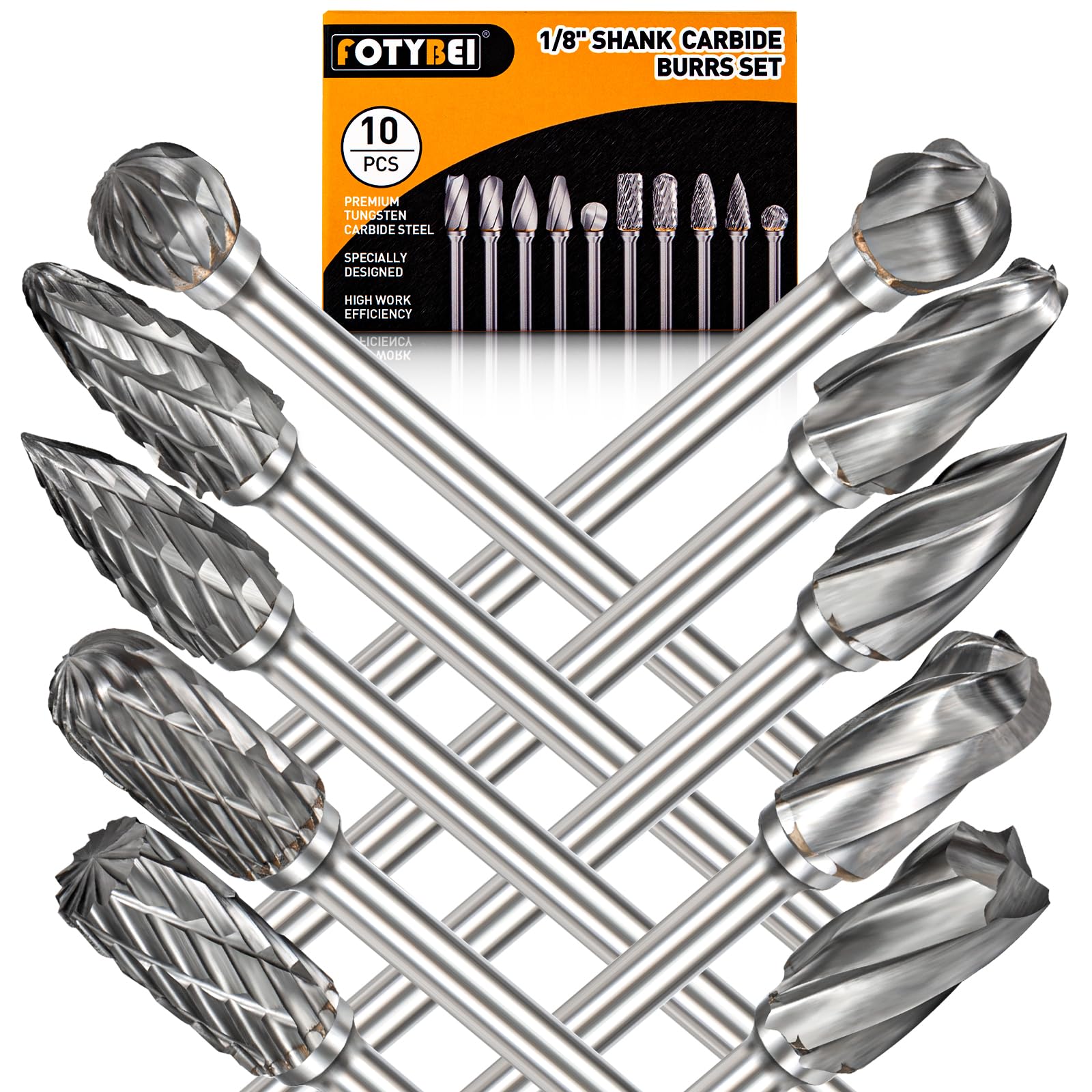 Carbide Burr Set (1/8 & 1/4 Head)