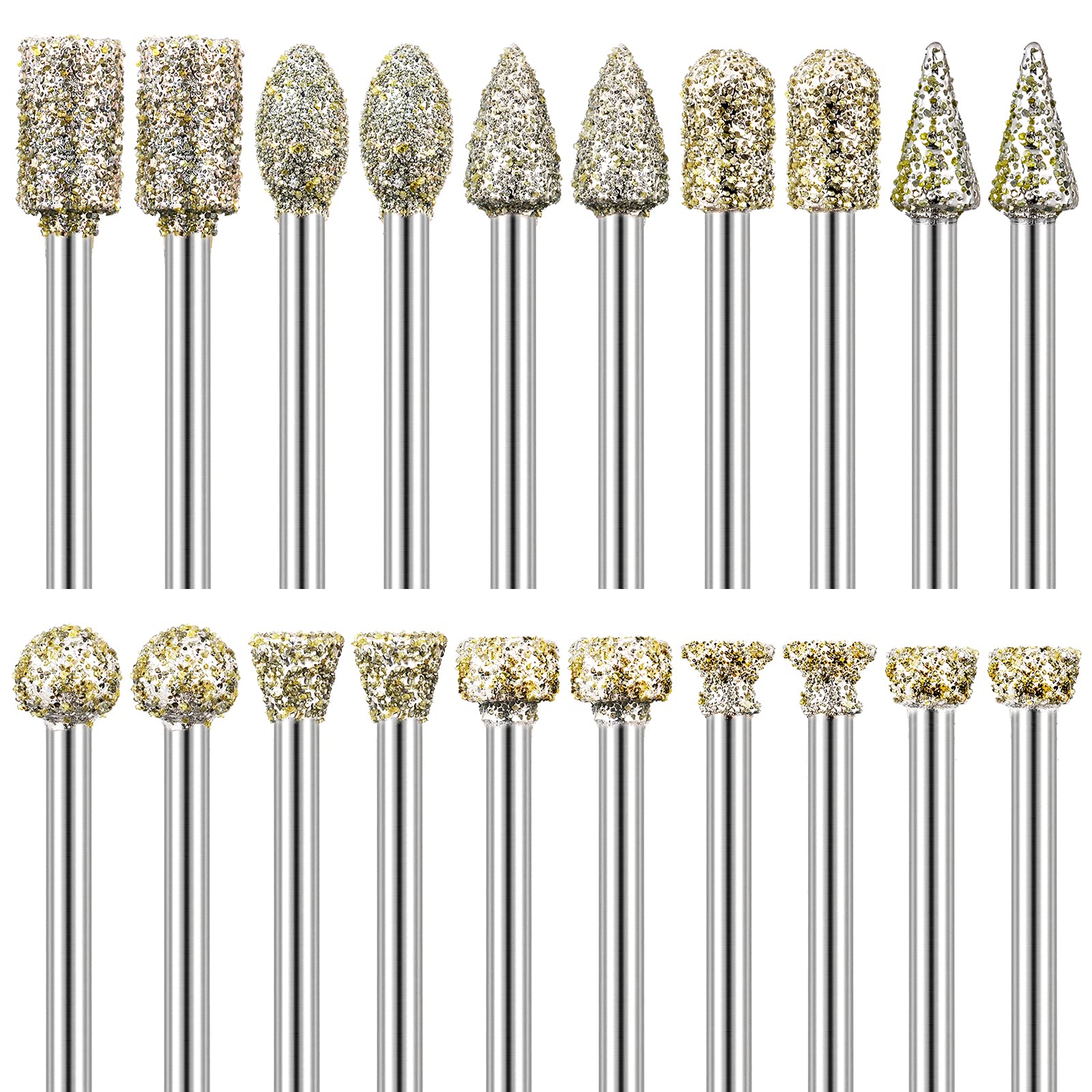 Diamond Grinding Burr Set (20Pcs)